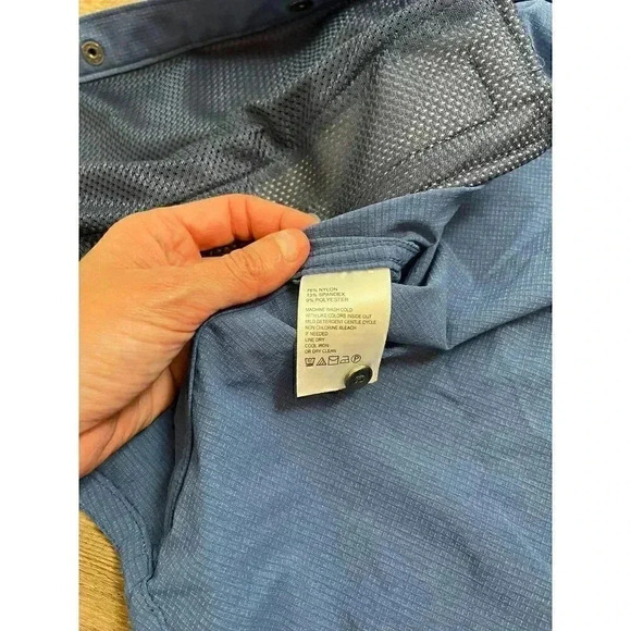 Tommy Bahama Island Zone Men's XL Button Snap Long Sleeve Polo Blue Pockets EUC - Picture 7 of 12